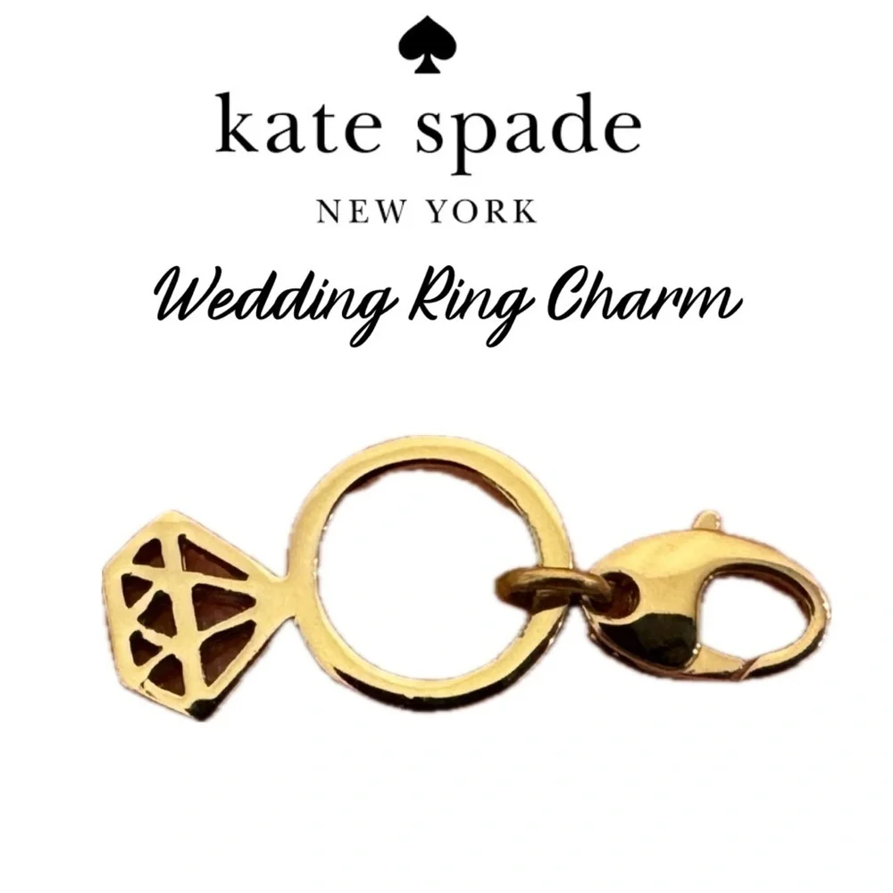KATE SPADE Wedding Ring Vintage 12 KT Plated Charm (No bracelet) - Picture 1 of 5